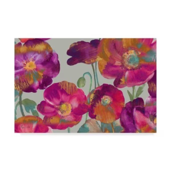 Marietta Cohen Art And Design 'Poppies From My Window 2' Canvas Art, 22x32, Trademark Fine Art, Mfr#: ALI43083-C2232GG
